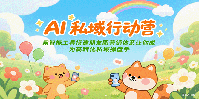 AI私域行动营：用智能工具搭建朋友圈营销体系让你成为高转化私域操盘手-立业有术