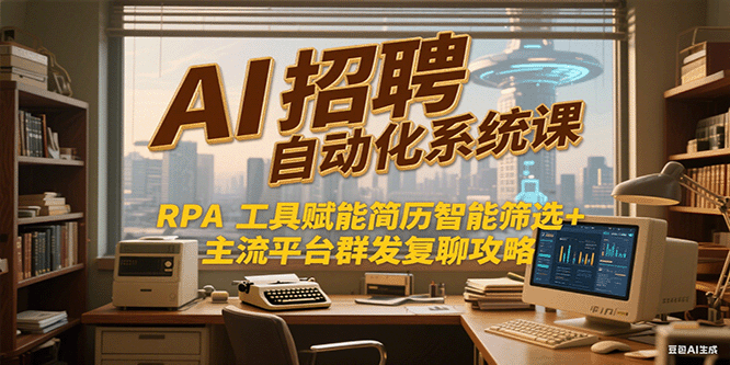 AI招聘自动化系统课，RPA工具赋能简历智能筛选+主流平台群发复聊全攻略-立业有术