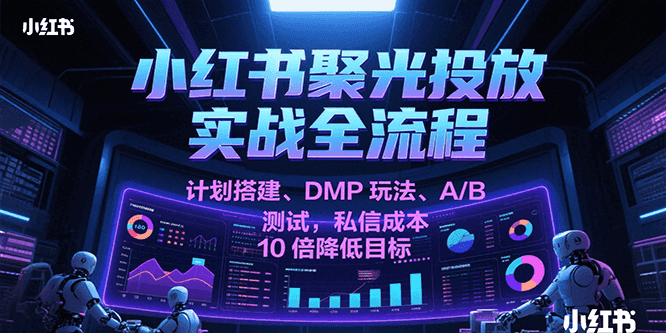 小红书聚光投放实战全流程，计划搭建、DMP玩法、A/B测试，私信成本10倍降低目标-立业有术