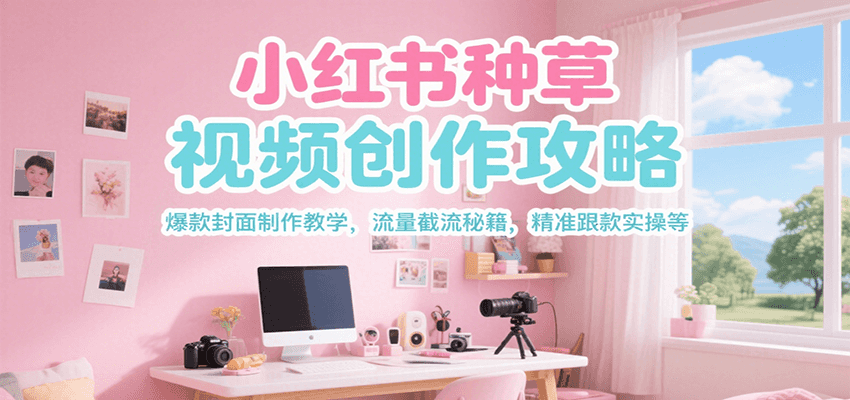 小红书种草视频创作攻略，爆款封面制作教学 ，流量截流秘籍 ，精准跟款实操等-立业有术