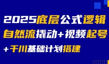 2025底层公式逻辑自然流撬动+视频起号+千川基础计划搭建-立业有术