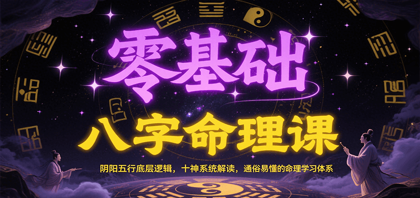 零基础八字命理课：阴阳五行底层逻辑，十神系统解读，通俗易懂的命理学习体系-立业有术