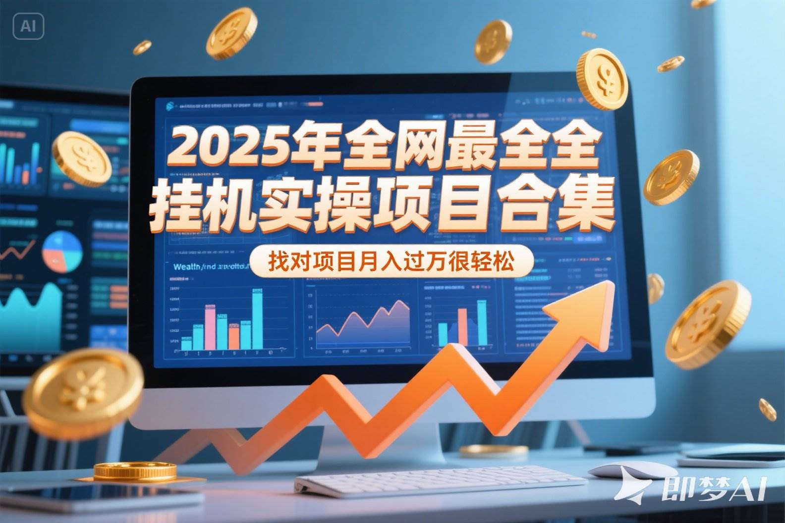 （15303期）2025年挂机实操项目实操演练，挂机类型，AI直播类型，轻资产创业类型…-立业有术