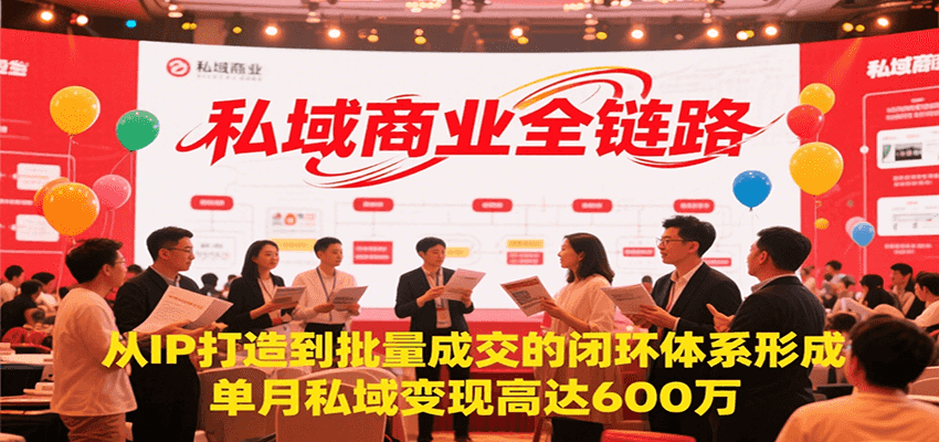 私域商业全链路，从IP打造到批量成交的闭环体系形成，单月私域变现600万-立业有术