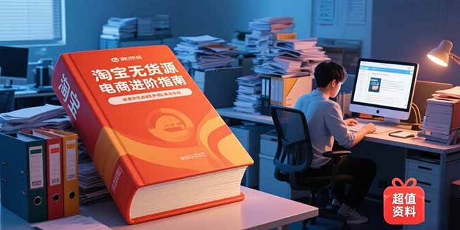 （15317期）淘宝无货源电商进阶指南，包含新人课、进阶课，配套资料，蓝海选品等-立业有术