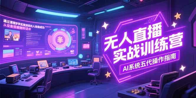 （15315期）无人直播实操训练营，从设备搭建到话术，AI系统五代操作指南(7月更新)-立业有术