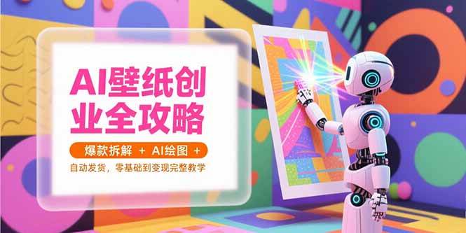（15312期）AI壁纸创业全攻略，爆款拆解+AI绘图+自动发货，零基础到变现完整教学-立业有术