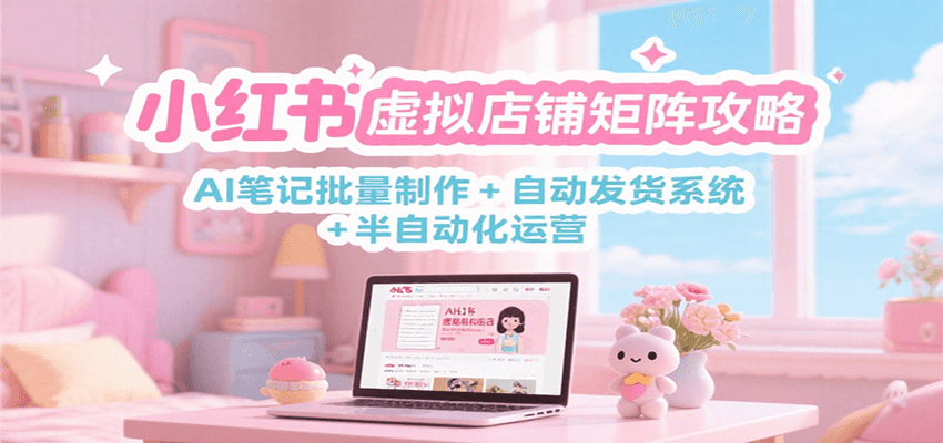 小红书虚拟店铺矩阵攻略：AI笔记批量制作 + 自动发货系统 + 半自动化运营-立业有术