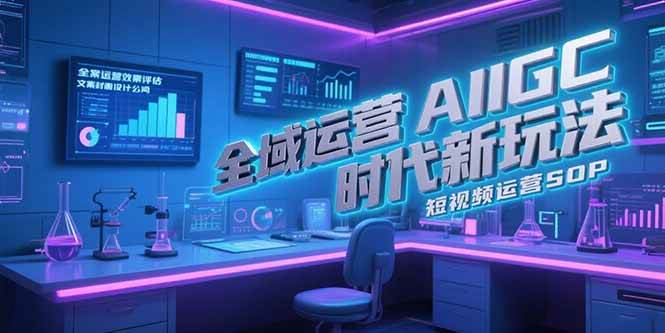 （15327期）全域运营AIGC时代新玩法，文案封面设计公式，短视频运营SOP-立业有术