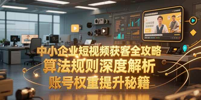 （15326期）中小企业短视频获客全攻略，算法规则深度解析，账号权重提升秘籍-立业有术