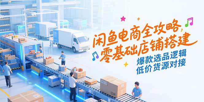 （15325期）闲鱼电商全攻略，零基础店铺搭建，爆款选品逻辑，低价货源对接-立业有术