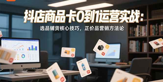 （15329期）抖店商品卡0到1运营实战：选品铺货核心技巧，正价品营销方法论-立业有术