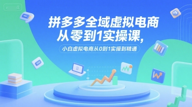 拼多多全域虚拟电商从零到1实操课，小白虚拟电商从0到1实操到精通-立业有术