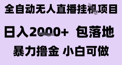 最新全自动抖音无人直播挂G项目，日入2k+ 包落地暴力撸金，小白可做【揭秘】-立业有术