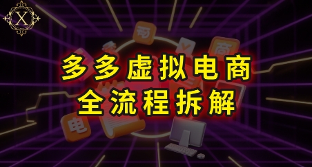 拼多多虚拟电商全流程拆解，深度学习每一个环节，看完即可上手实操-立业有术