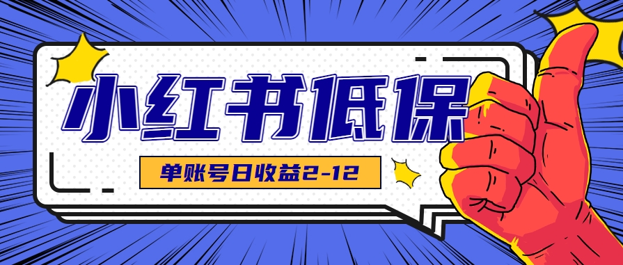 适合空闲时间操作的小红书低保项目，小红薯发布笔记，单个账号每天可获得2-12元左右-立业有术