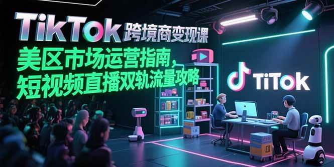 （15344期）TikTok跨境电商变现课，美区市场运营指南，短视频直播双轨流量攻略-立业有术