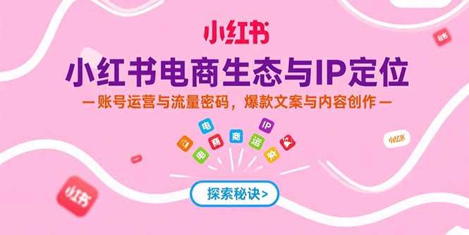 （15350期）小红书电商生态与IP定位，账号运营与流量密码，爆款文案与内容创作-立业有术