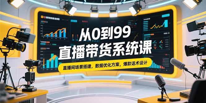 （15362期）从0到99直播带货系统课，直播间场景搭建，数据优化方案，爆款话术设计-立业有术