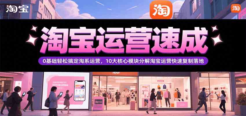 淘宝运营速成，0基础轻松搞定网店运营，10大核心模块分解快速复制落地（更新）-立业有术