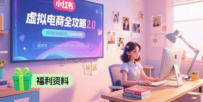 （15387期）虚拟电商全攻略2.0，开店选品实操流程，账号定位、货源发布、笔记发布技巧-立业有术