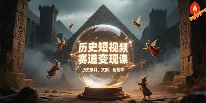 （15386期）历史短视频赛道变现课，百集素材库应用，文案剪辑技巧，账号运营全案-立业有术