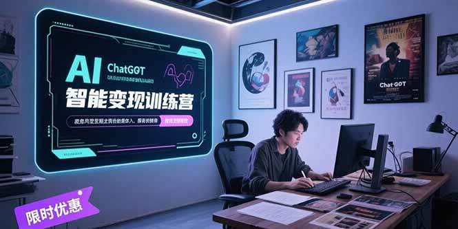 （15389期）AI智能变现训练营，ChatGPT写作变现，电影解说制作，图文带货方法论-立业有术