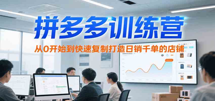 拼多多训练营，从0开始到快速复制打造日销千单的店铺（更新7月）-立业有术