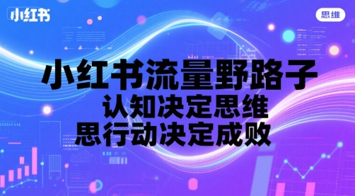 小红书流量野路子，认知决定思维，思维决定行动，行动决定成败-立业有术