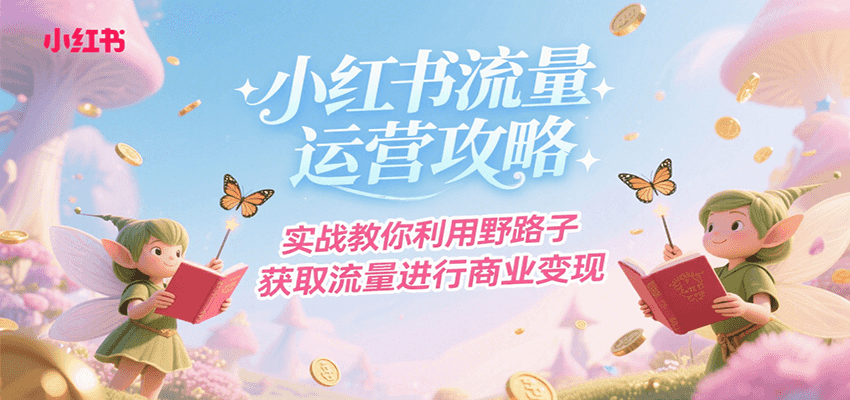 小红书流量运营攻略，实战教你利用野路子获取流量进行商业变现-立业有术
