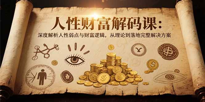 （15434期）人性财富解码课6.0：深度解析人性弱点与财富逻辑，理论到落地完整解决方案-立业有术