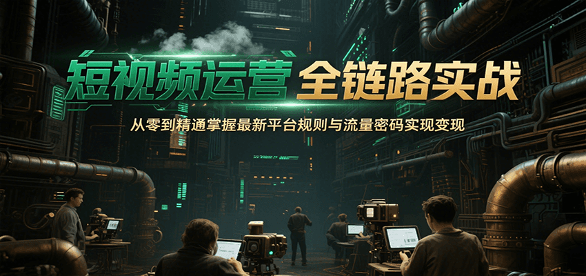 短视频运营全链路实战，从零到精通掌握最新平台规则与流量密码实现变现-立业有术