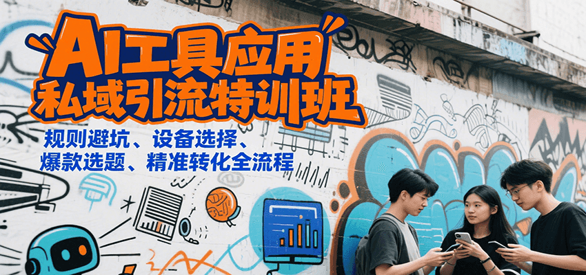 AI工具应用私域引流特训班，规则避坑、设备选择、爆款选题、精准转化全流程-立业有术