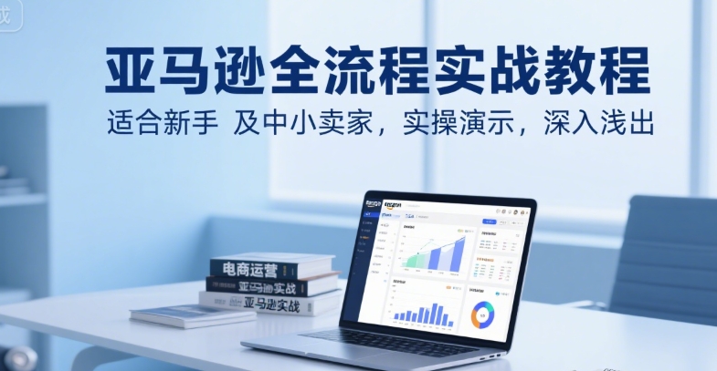 亚马逊全流程实战教程，适合新手及中小卖家，实操演示，深入浅出-立业有术
