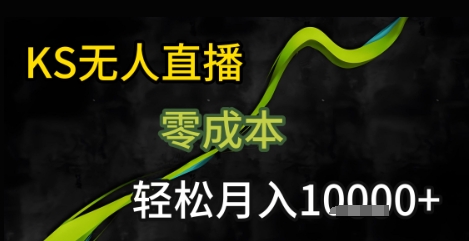 KS无人直播25年最新玩法，只需一部手机，轻松月入1W+【揭秘】-立业有术
