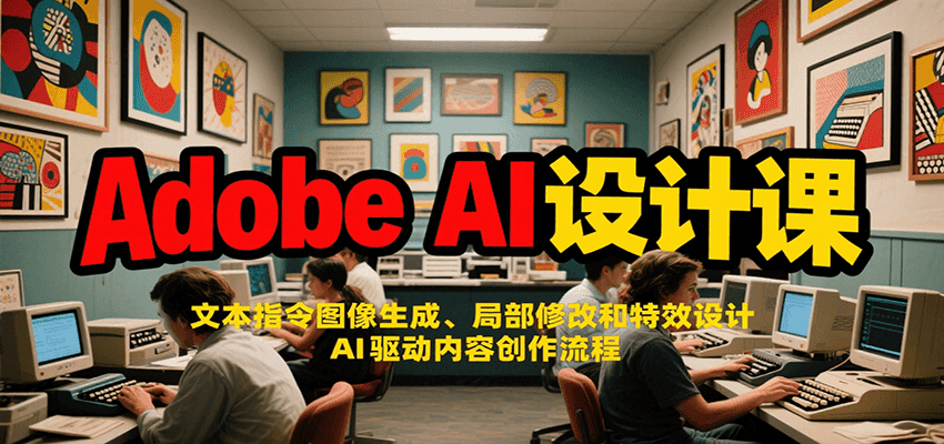 Adobe AI设计课：文本指令图像生成、局部修改和特效设计，AI驱动内容创作流程-立业有术
