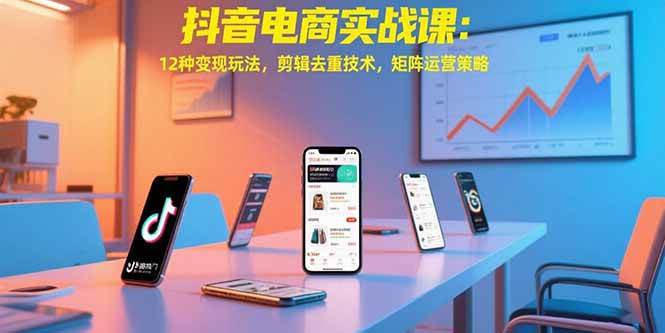（15478期）抖音电商实战课：12种变现玩法，剪辑去重技术，矩阵运营策略-立业有术