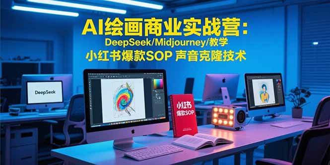 （15460期）AI绘画商业实战营：DeepSeek/Midjourney/教学 小红书爆款SOP 声音克隆技术-立业有术