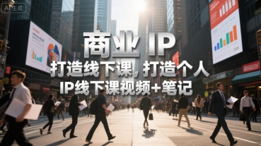 商业IP打造线下课，打造个人 IP线下课视频+笔记-立业有术