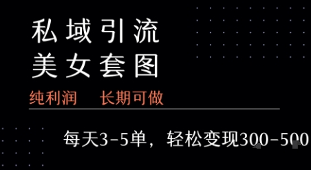 私域卖套图每天3-5单   每单利润99-2张+-立业有术