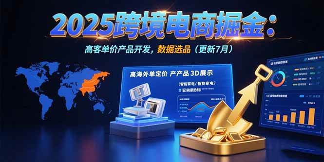 （15512期）2025跨境电商掘金：蓝海市场定位，高客单价产品开发，数据选品(更新7月)-立业有术