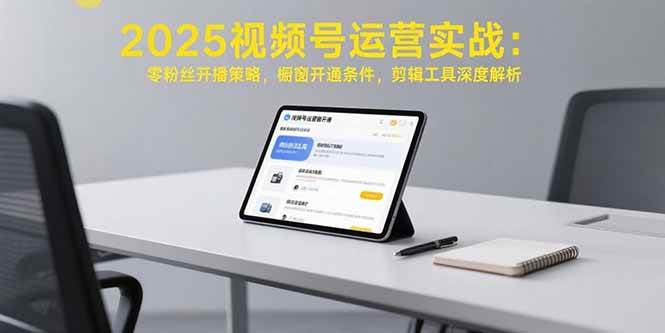 （15505期）2025视频号运营实战：零粉丝开播策略，橱窗开通条件，剪辑工具深度解析-立业有术