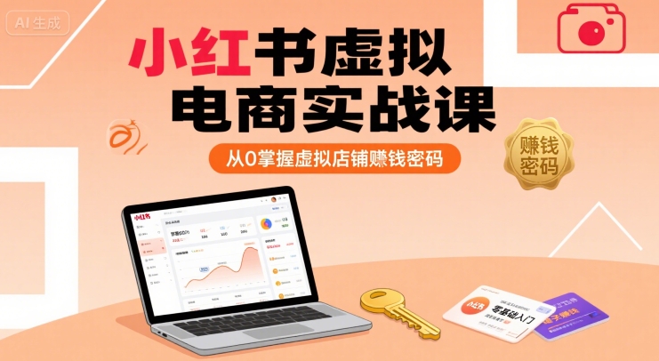 小红书虚拟电商实战课，从0掌握虚拟店铺賺钱密码-立业有术