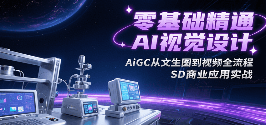 零基础精通AI视觉设计，AiGC从文生图到视频全流程，SD商业应用实战-立业有术