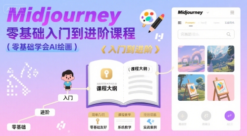 midjourney零基础入门到进阶课程，零基础学会AI绘画-立业有术