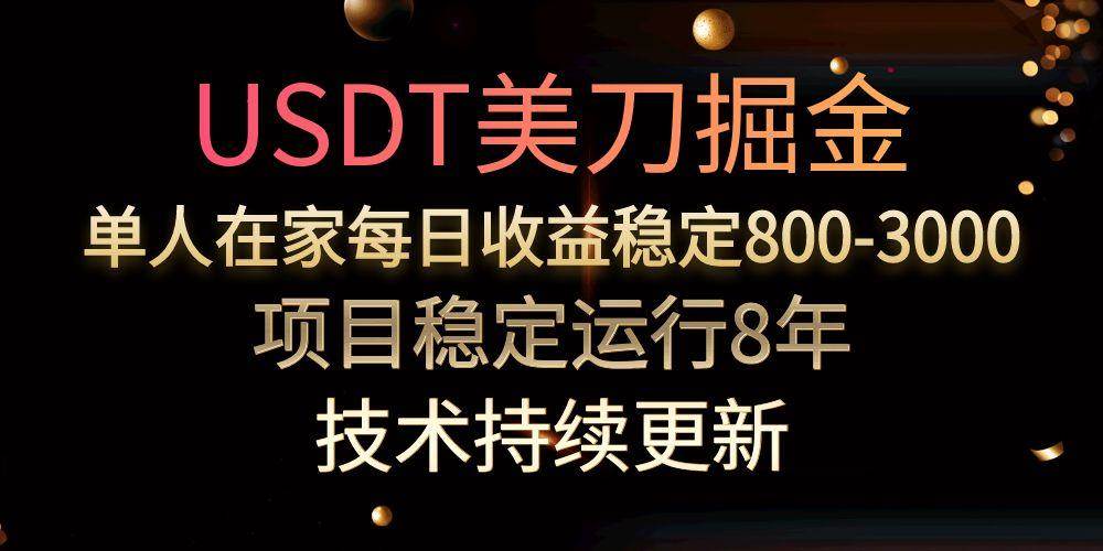 （15527期）USDT美刀掘金，单人每日收益800-3000，稳定运行8年-立业有术