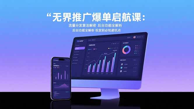 （15567期）无界推广爆单启航课：流量分发算法解密 后台功能全解析 投放前必知避坑点-立业有术