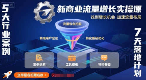新商业流量增长实操课，找到增长机会，加速流量布局-立业有术