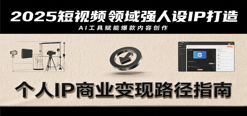2025短视频领域强人设IP打造，结合爆款案例与AI工具应用，从个人出镜到商业成交转化-立业有术
