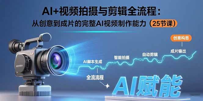 （15612期）AI+视频拍摄与剪辑全流程：从创意到成片的完整AI视频制作能力（25节课）-立业有术